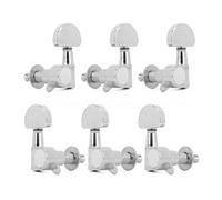 Kznifmk Perilla para Cuerdas de Guitarra Perilla para Ukelele y Guitarra Folk Perilla para Cuerdas Clásicas Completamente Cerradas Plata