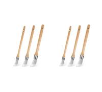 Kznifmk Pincel para Recortar, Kit de Herramientas para Pintar Bordes, Pinceles Redondos para Esquinas, Retoques, Obras de Arte, Bordes de de Casa, Paquete de 6