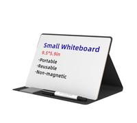 Kznifmk Pizarra Pequeña Portátil, Mini Pizarra Magnética Reutilizable de Borrado en Seco con Paño de Limpieza con Marcador, Pizarra Magnética de Borrado en Seco Negra