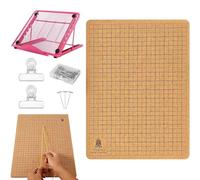 Kznifmk Placa de Encaje y Soporte Ajustable de Metal con Clip en Forma de T Suministros para Hacer Encajes Herramienta para Hacer Encajes para Pulseras de Cordón L