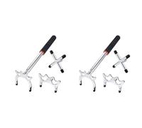 Kznifmk Puente RetráCtil para Tacos de Billar con 6 Piezas de Cabeza de Puente de LatóN ExtraíBle, Accesorios para Tacos de Billar, Plateado