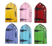 Kznifmk Puertas de Hadas para Árboles Al Aire Libre y Troncos de Árboles, Mini Puertas de Hadas para Decoración de Habitaciones de Niños, Puerta en Miniatura, Puerta de Casa de Hadas