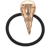 Kznifmk Punk Anillo de Pelo Funerario Del Tótem Nacional Dorado Anillo de Pelo Pendiente Calavera Pirata