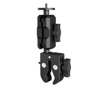 Kznifmk Reflector de Abrazadera de Cangrejo de Cabeza Única, Soporte para Motocicleta, Poste para Selfies, Trípode para Paraguas, Clip para Motocicleta de 6cm