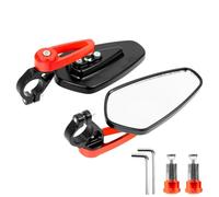 Kznifmk Reflector de Manillar de Bicicleta Espejo Retrovisor Espejo Giratorio Ajustable de Seguridad Scooter Eléctrico para GT/Pro, Rojo