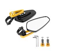 Kznifmk Reflector de Manillar de Bicicleta Espejo Retrovisor Espejo Giratorio Ajustable de Seguridad Scooter Eléctrico para GT/Pro, Amarillo
