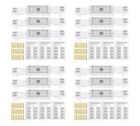 Kznifmk Registro de Monitoreo de Grietas de 12 Piezas, Monitor Revelador de Esquinas Acrílicas, Dispositivo Revelador de Monitoreo de Grietas, Instrumento de Medición