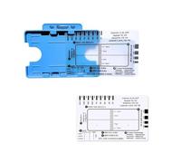Kznifmk Regla de ECG de 7 Pasos Regla de ECG Regla de Plástico Herramienta de Medición para Interpretación de ECG/EKG Fácil de Transportar con 1 Protectora