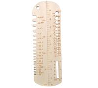 Kznifmk Regla para Tejer, Aguja de Tejer de Madera, Herramienta de MedicióN, Regla Precisa para, Bloqueador de Punto para Bricolaje