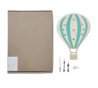 Kznifmk Reloj de Pared Silencioso con Forma de Globo AerostáTico, DecoracióN ArtíStica, Reloj de Pared para Oficina en Casa (Sin BateríA), Azul