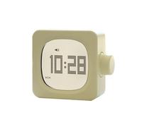 Kznifmk Reloj Despertador Pequeño con Forma Bloque, Novedoso Reloj para Estudiantes, Reloj Electrónico para Dormitorio, Mesita Noche, Oficina, Lámpara Despertador con Carga Amarilla