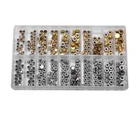 Kznifmk Reloj Resistente Al Agua Piezas de Repuesto de Repuesto Surtido de CúPula Dorada y Plateada Accesorios de Reloj de Cabeza Kit de Herramientas de ReparacióN para