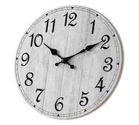 Kznifmk Relojes de Pared Silenciosos Que No Hacen Tictac, Relojes de Madera RúSticos Vintage Decorativos para Cocina, BañO, Sala de Estar