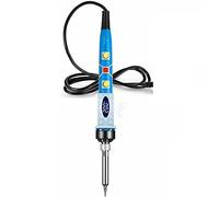 Kznifmk Soldador EléCtrico de Temperatura Ajustable de 80W, Herramienta de ReparacióN de Puntas de LáPiz de, Enchufe Azul de la UE