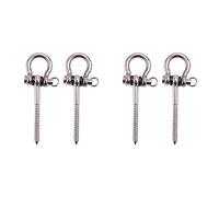 Kznifmk Soporte de Tornillo de Acero Inoxidable 304 de 4 Piezas Colgadores de Columpio de 180 ° para Trabajo Pesado Hamaca para Yoga Silla Bolsa de Juegos de Columpios