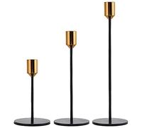 Kznifmk Soporte de Vela, Candelabros, Juego de 3 Candelabros de DecoracióN para Velas CóNicas, Se Adapta una Velas de 3/4 Pulgadas de Grosor