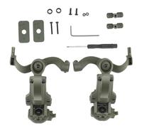 Kznifmk Soporte para Auriculares TáCticos Kit de Adaptador de Riel de Accesorios Montado en Soporte Ajustable para CancelacióN de Ruido, Juego C