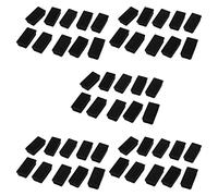 Kznifmk Tapa de Extremo de Supresion Insertos de Tubo Rectangular de Plastico 25X50mm 50 Pzs Negro
