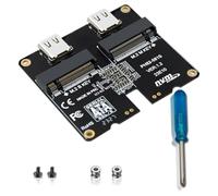 Kznifmk Tarjeta Adaptadora NVMe/ USB3.1 Gen2 con Chip JMS581 Velocidad de Transferencia de 1000 MB/S Expansión DualBay de 10 Gbps Chip JMS581