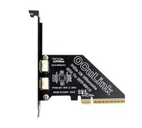 Kznifmk Tarjeta Adaptadora SFF 8611 y 8612 Compatible con PCie 4.0 X8 A Oculink. Convierte la Tarjeta de Expansión de 2 Puertos SSD SFF-8639 U.2 A SSD