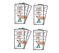 Kznifmk Tarjeta de Felicitación de Agradecimiento para Profesor, Si Le Tu Profesor un Libro de Galletas, Tarjetas con Agradecimiento Único B