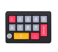 Kznifmk Teclado Programable Macro de 13 Teclas Interruptor MecáNico Totalmente Intercambiable en Caliente Teclado para Juegos con Luz RGB de 7 Colores-Negro