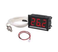 Kznifmk TermóMetro Termopar Industrial de Alta Temperatura Tipo K M6 DC12V -30-800 ℃ Medidor de Temperatura Digital Probador Rojo