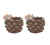 Kznifmk Tuerca de Ardilla, Maceta de Resina para Jardín, Jardinería de Escritorio, Maceta Suculenta, Decoración de Plantas, Piñas