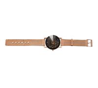 Kznifmk Unisexo Reloj De Estilo De Engranaje Moda De Lujo Relojes De Pulsera De Cuarzo Mujer, Rosa Cara Negra