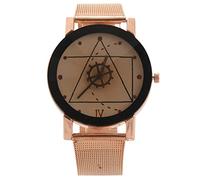 Kznifmk Unisexo Reloj De Estilo De Engranaje Moda De Lujo Relojes De Pulsera De Cuarzo Mujer, Rosa Harina