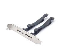 Kznifmk USB 3.1 Encabezado del Panel Frontal Tipo e Macho una Tipo C Conector Hembra Placa Base Cable de ExpansióN Cableado de Transferencia (50 Cm)