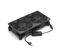Kznifmk Ventilador de PC para Juegos de 5V, 120mm, 1800 PRM, con Alimentación por USB, 1 Velocidad, Ventilador Refrigeración Portátil Adecuado para Tableta, Receptor TV, 2 Ventiladores