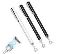 Kzouenzu Herramienta Recogedor Magnético Telescópico [3 Pieza], Varilla De Recogida Magnéctica Portátil, 13.8cm Hasta 65cm, Para Tornillos, Tuercas, Pernos, Partes Metalicas [ 2 Negro+1 Plata]