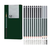 Kzouenzu Lápices Dibujo Profesional, Kit Dibujo Lapices, Diferentes Grados De Dureza, 2b, 4b, 6b, Pincel De Carbón, Escritura Fluida Para Juventud Kit Lapices Dibujo Profesional