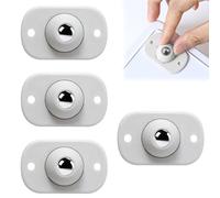 Kzouenzu Minirruedas Para Muebles [4 Piezas], Ruedas Universales De Acero Giratorias De 360°, Ruedas Muebles, Ruedas Adhesivas Para Bricolaje Para Muebles Pequeñas Mesita Caja, Blanco