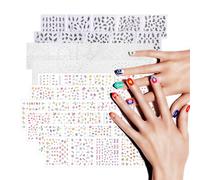 Kzouenzu Pegatinas Uñas [Varias Formas], Pegatinas Para Uñas 50 Hojas Autoadesiva Nail, Pegatinas Uñas Decorativas, Decorativa Etiqueta Adhesivos Para Decoraciones De Uñas De Bricolaje