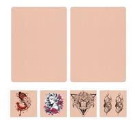 Kzouenzu Piel Sintetica Tatuaje 3 mm[2 Piezas], 14,8 cm * 19,6 cm Para Principiantes En Tatuajes, Práctica de Tatuaje de Piel Sintética Doble Cara