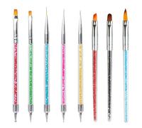 Kzouenzu Pinceles Para Uñas [15 Piezas + 5 Piezas], Plumas De Arte De Uñas, Nail Dotting Manicure Tools, Para Pinceles De Uñas, Diy Nail Art Designs