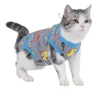 kzrfojy Traje de recuperación de cirugía de gato profesional para heridas abdominales quirúrgicas o enfermedades de la piel, alternativa de collar electrónico para gatos y perros después de la