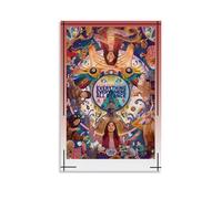 KZXBOCXHV Póster en lienzo con texto en inglés "Everything Everywhere All at Once", impresión en lienzo para el hogar, gimnasio, oficina, dormitorio, decorativo, retro, decoración de pared, 40 x 60 cm