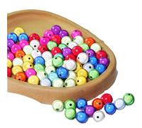 KZXCVS 60 perlas de 12 mm, perlas reflectantes de ilusión 3D, perlas milagrosas, bordados, perlas acrílicas para la fabricación de joyas, bonitas bajo la luz, perlas milagrosas de ilusión 3D