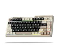 KZZI K75 Lite Teclado mecánico inalámbrico, 75% RGB Gaming Teclado con botón de 3 modos, BT 5.0/2.4G/USB-C con cable, intercambiable en caliente, interruptores lineales cremosos, 82 teclas compactas