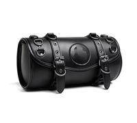 KZZYPJ Bolsa Moto Alforjas De Cuero Sintético para Motocicleta Road Ready Ideales para Guardar El Respaldo La Horquilla Delantera Alforjas Moto(A)