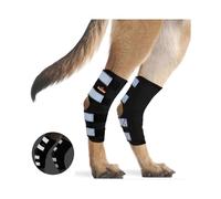 (L) 1 Pair Dog Rear Leg Brace Canine Rear Hock Joint Support With Safety Reflective Straps For Joint Injury Sprain Protection/YY