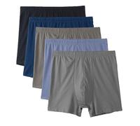 L-10XL Tallas Calzoncillos Bóxer 100% Algodón Ropa Interior Bragas For Hombre Tallas Grandes Suaves Transpirables De Cintura Alta For Personas De Mediana Edad Y Mayores(8XL)