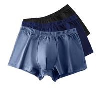 L-8XL Calzoncillos Bóxer De Talla Grande para Hombre Ropa Interior De Cintura Alta De Algodón Puro Bragas Suaves Y Agradables para La Piel Pantalones Cortos Tipo Bóxer Sólidos (Color : 3A Pcs, Size