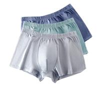 L-8XL Calzoncillos Bóxer De Talla Grande para Hombre Ropa Interior De Cintura Alta De Algodón Puro Bragas Suaves Y Agradables para La Piel Pantalones Cortos Tipo Bóxer Sólidos (Color : 3B Pcs, Size