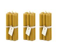 L’abella Mel - Pack de 18 velas naturales de cera de abeja de 15cm - Cada paquete incluye 6 velas naturales hechas a mano