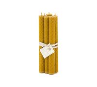 L’Abella Mel | Velas de Miel de Cera de Abeja Natural | Pack 6 Uds 20x2 cm | Artesanales sin Parafina ni Tóxicos | Ritual, Meditación y Decoración del Hogar