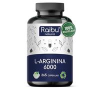 L-Arginina 365 Cápsulas - 6000 mg L-Arginina HCL Pura para Circulación por Dosis Diaria - Alta Dosificación, Sin Aditivos y Probado en Laboratorio